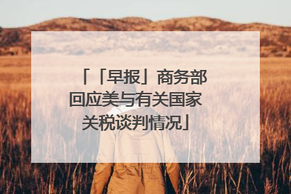 「早报」商务部回应美与有关国家关税谈判情况