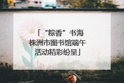 “粽香”书海 株洲市图书馆端午活动精彩纷呈