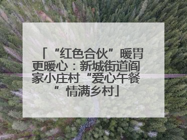 “红色合伙”暖胃更暖心：新城街道阎家小庄村“爱心午餐”情满乡村