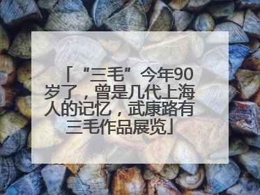 “三毛”今年90岁了，曾是几代上海人的记忆，武康路有三毛作品展览