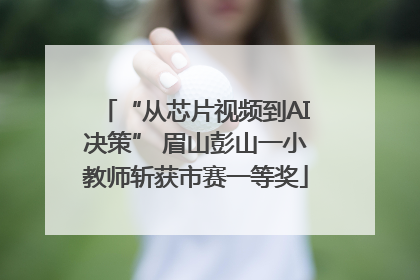 “从芯片视频到AI决策” 眉山彭山一小教师斩获市赛一等奖