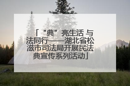 “典”亮生活 与法同行——湖北省松滋市司法局开展民法典宣传系列活动
