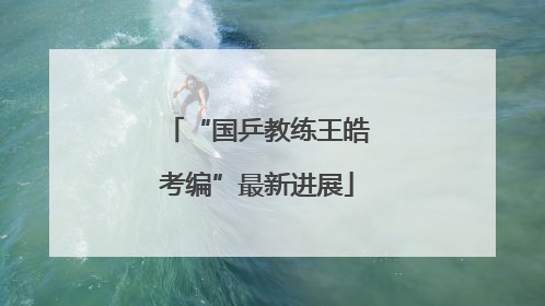“国乒教练王皓考编”最新进展