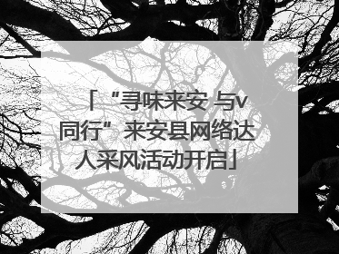 “寻味来安 与v同行”来安县网络达人采风活动开启