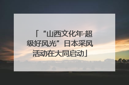 “山西文化年·超级好风光”日本采风活动在大同启动