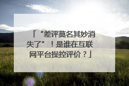 “差评莫名其妙消失了”！是谁在互联网平台操控评价？