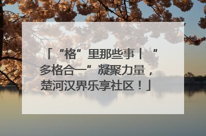 “格”里那些事丨“多格合一”凝聚力量，楚河汉界乐享社区！