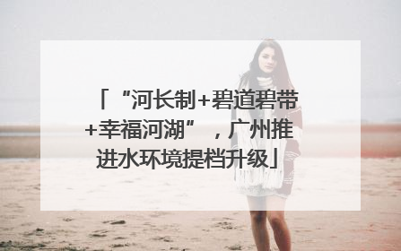 “河长制+碧道碧带+幸福河湖”，广州推进水环境提档升级
