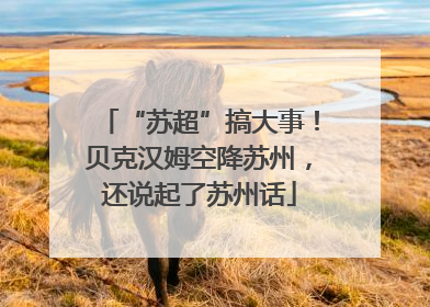 “苏超”搞大事！贝克汉姆空降苏州，还说起了苏州话