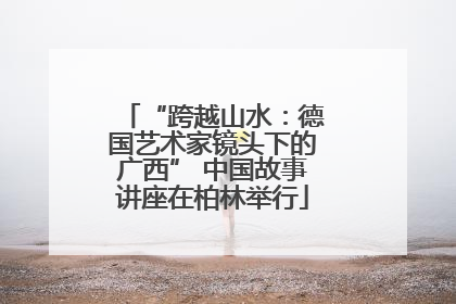 “跨越山水：德国艺术家镜头下的广西” 中国故事讲座在柏林举行