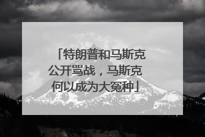 特朗普和马斯克公开骂战，马斯克何以成为大冤种