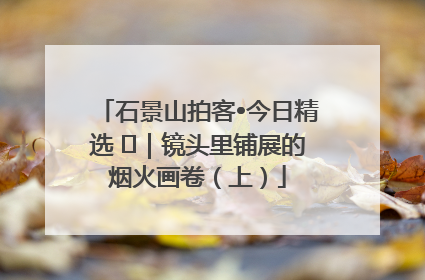 石景山拍客•今日精选 ㉓｜镜头里铺展的烟火画卷（上）