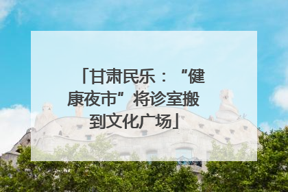 甘肃民乐：“健康夜市”将诊室搬到文化广场