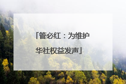 管必红：为维护华社权益发声