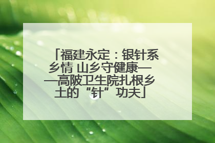 福建永定：银针系乡情 山乡守健康——高陂卫生院扎根乡土的“针”功夫