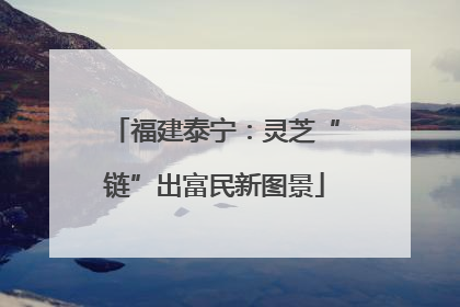 福建泰宁：灵芝“链”出富民新图景