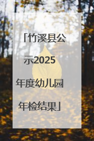 竹溪县公示2025年度幼儿园年检结果