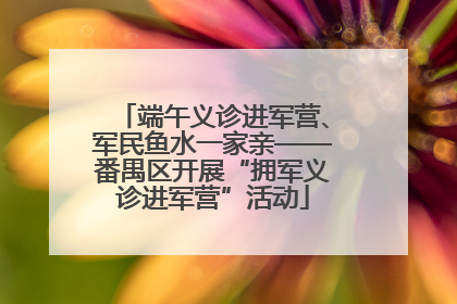 端午义诊进军营、军民鱼水一家亲——番禺区开展“拥军义诊进军营”活动