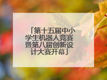 第十五届中小学生机器人竞赛暨第八届创新设计大赛开幕