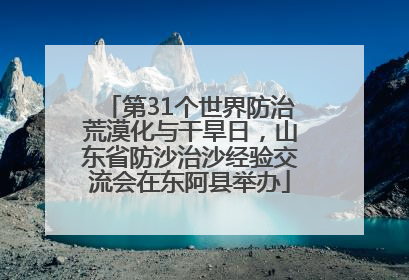第31个世界防治荒漠化与干旱日，山东省防沙治沙经验交流会在东阿县举办