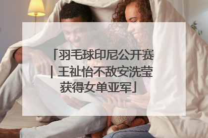 羽毛球印尼公开赛｜王祉怡不敌安洗莹 获得女单亚军
