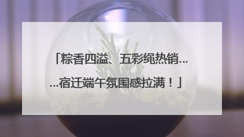 粽香四溢、五彩绳热销……宿迁端午氛围感拉满！