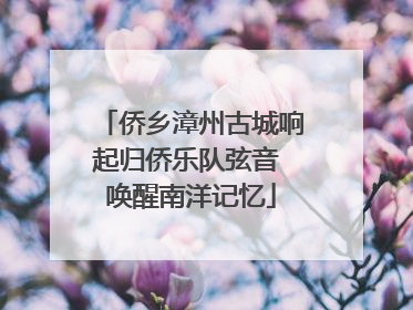 侨乡漳州古城响起归侨乐队弦音 唤醒南洋记忆