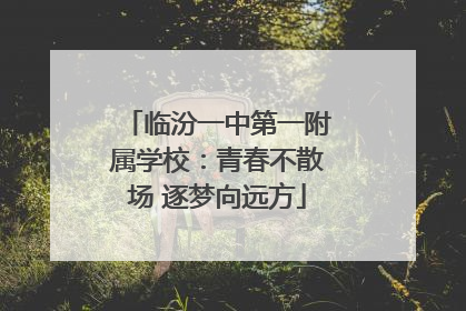 临汾一中第一附属学校：青春不散场 逐梦向远方