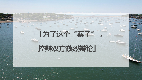 为了这个“案子”，控辩双方激烈辩论