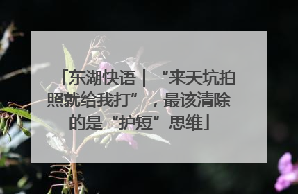 东湖快语｜“来天坑拍照就给我打”，最该清除的是“护短”思维