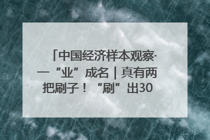 中国经济样本观察·一“业”成名｜真有两把刷子！“刷”出30亿级“颜值经济”