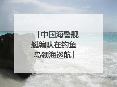 中国海警舰艇编队在钓鱼岛领海巡航