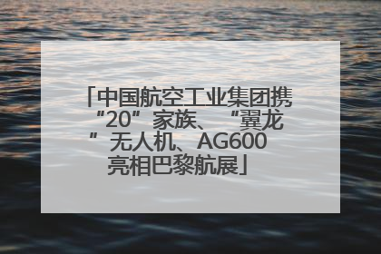 中国航空工业集团携“20”家族、“翼龙”无人机、AG600亮相巴黎航展