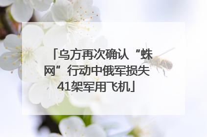 乌方再次确认“蛛网”行动中俄军损失41架军用飞机