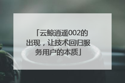 云鲸逍遥002的出现，让技术回归服务用户的本质