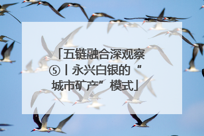 五链融合深观察⑤丨永兴白银的“城市矿产”模式