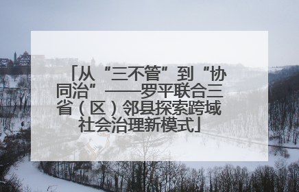 从“三不管”到“协同治”——罗平联合三省（区）邻县探索跨域社会治理新模式