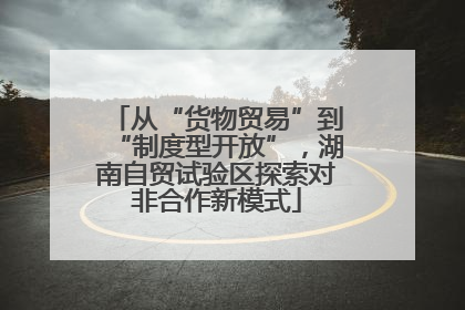 从“货物贸易”到“制度型开放”，湖南自贸试验区探索对非合作新模式
