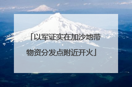 以军证实在加沙地带物资分发点附近开火