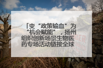 变“政策输血”为“机会赋能”，扬州组织创新场景生物医药专场活动链接全球“隐形冠军”