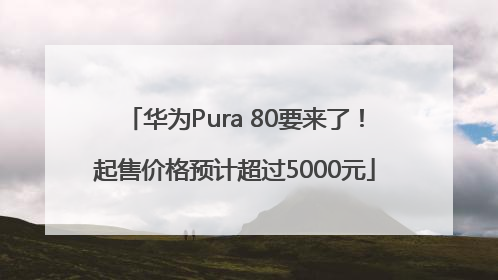 华为Pura 80要来了！起售价格预计超过5000元