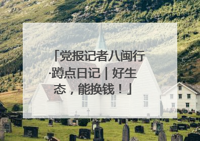 党报记者八闽行·蹲点日记｜好生态，能换钱！