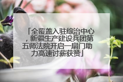 全覆盖入驻综治中心，新疆生产建设兵团第五师法院开启一扇门助力高速讨薪获赞
