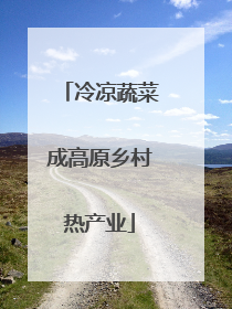 冷凉蔬菜成高原乡村热产业