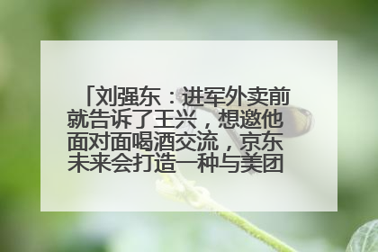 刘强东：进军外卖前就告诉了王兴，想邀他面对面喝酒交流，京东未来会打造一种与美团不同的商业模式