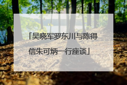 吴晓军罗东川与陈得信朱可炳一行座谈
