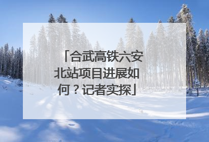 合武高铁六安北站项目进展如何？记者实探