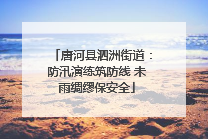唐河县泗洲街道：防汛演练筑防线 未雨绸缪保安全