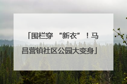 围栏穿 “新衣”！马昌营镇社区公园大变身