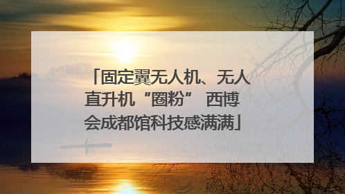 固定翼无人机、无人直升机“圈粉” 西博会成都馆科技感满满